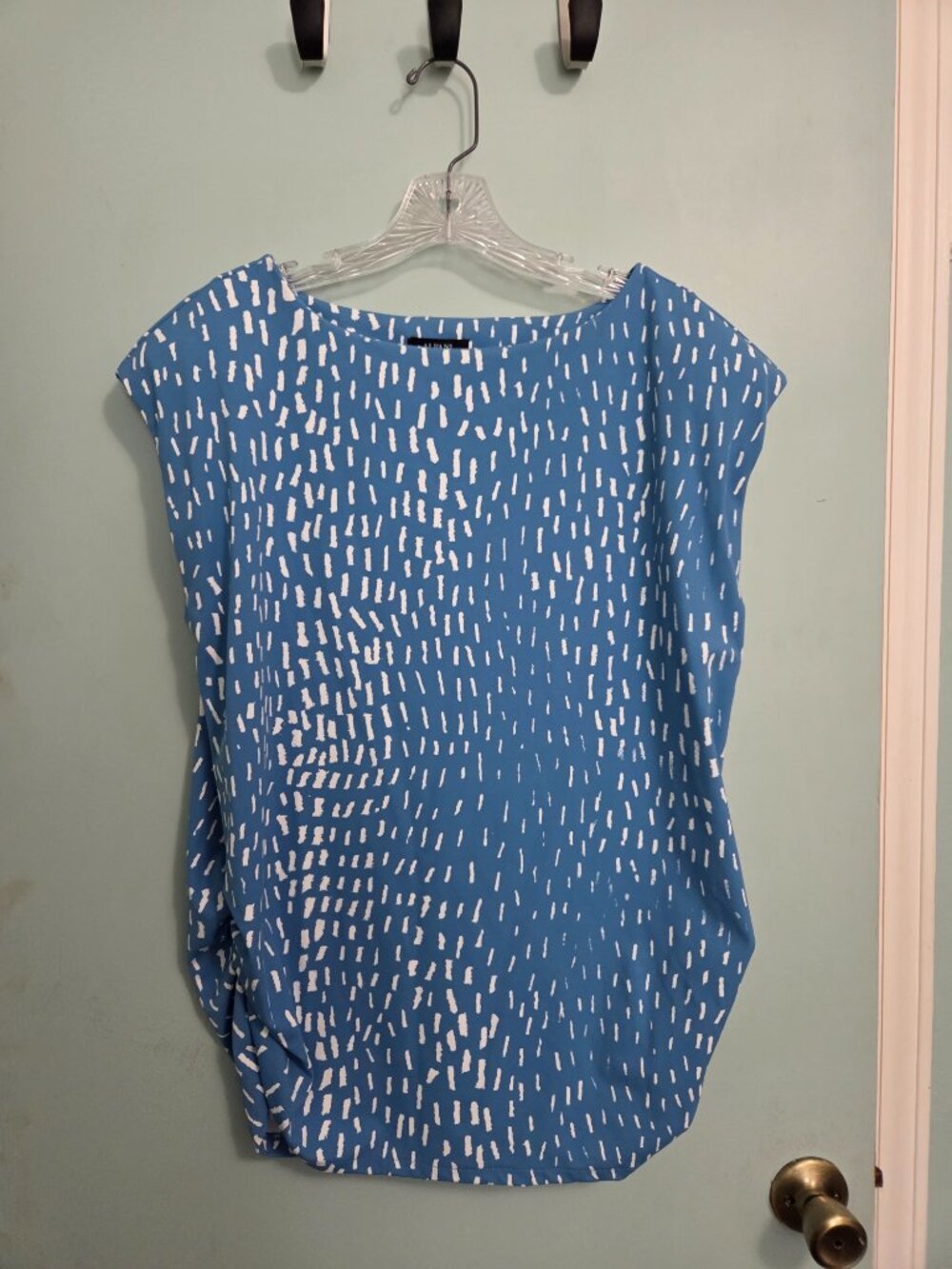 ALFANI Side Ruching Boat Neck Top - Picture 2 of 4